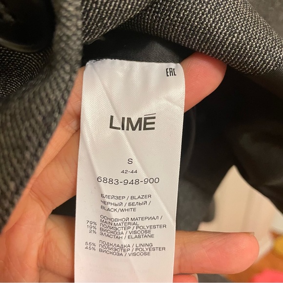 COPY - NWOT Lime charcoal gray oversized blazer, size s - Picture 8 of 12